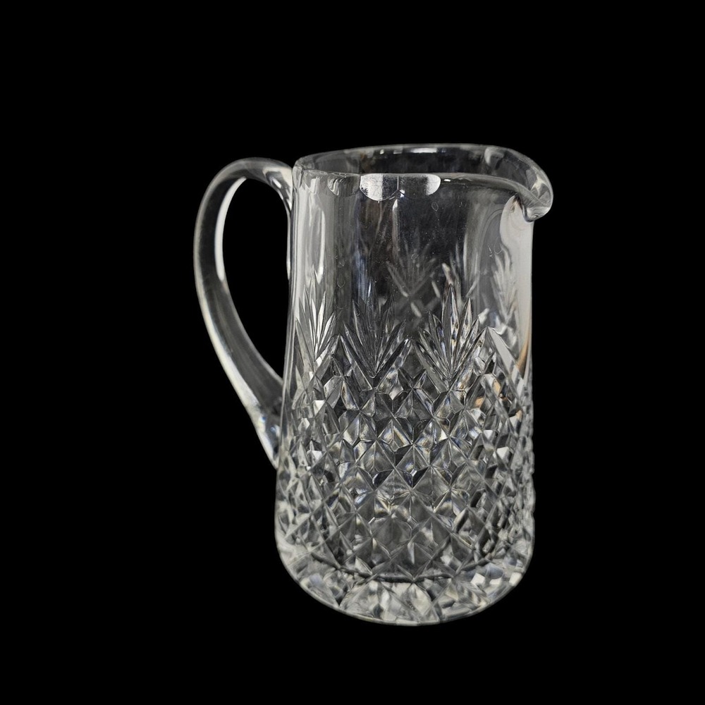 Vintage Royal Brierley Stirling Pattern Cut Crystal 5 1/2" Tall Pitcher Jug‎